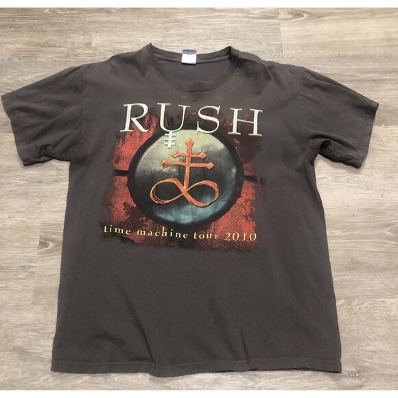 Gildan Other - Rush Time Machine Tour 2010 Band Promo T Shirt Adult Gray Mens Size Large